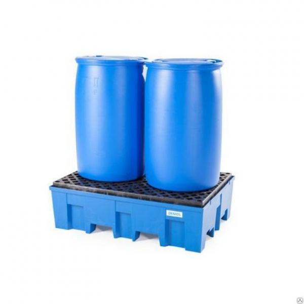 Сточный поддон 220 л из полиэтилена под 2 х 205 л бочки